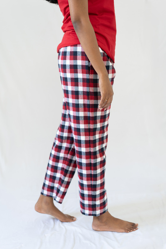 STAY IN - Red Flannel Pyjama Full Length Pants