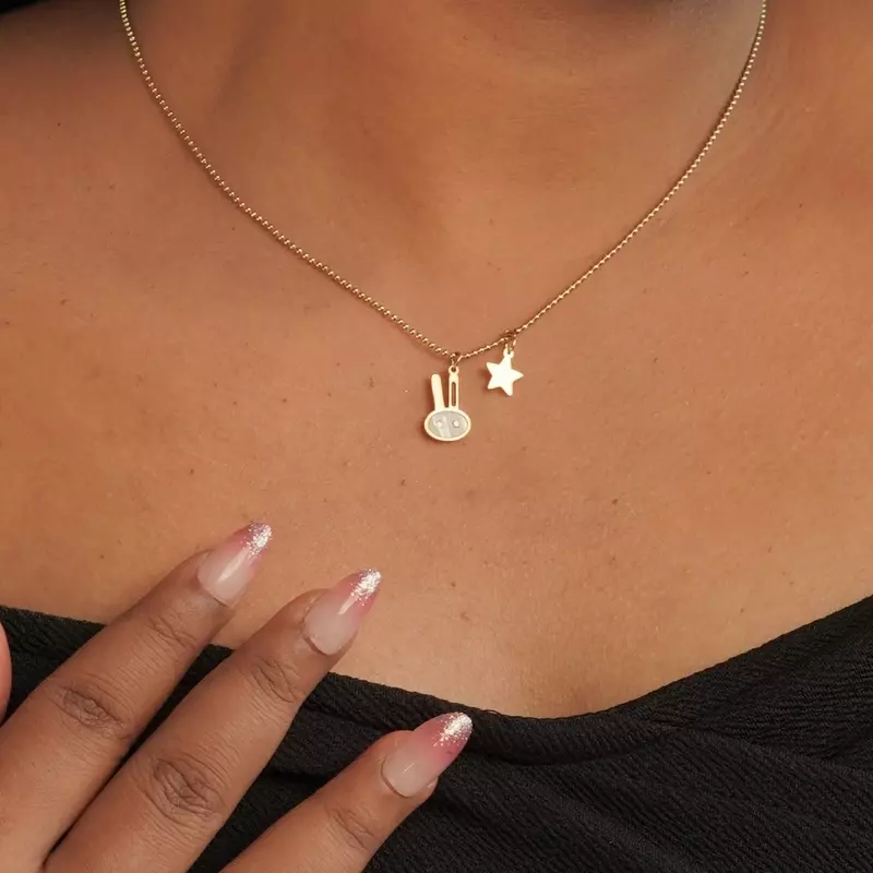 Minimalist Rabbit & Star Necklace Minimalist Rabbit & Star Necklace