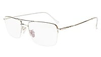 Unisex Half Rimmed Rectangular Spectacle Frame. Silver Frame Unisex Half Rimmed Rectangular Spectacle Frame. Silver Frame