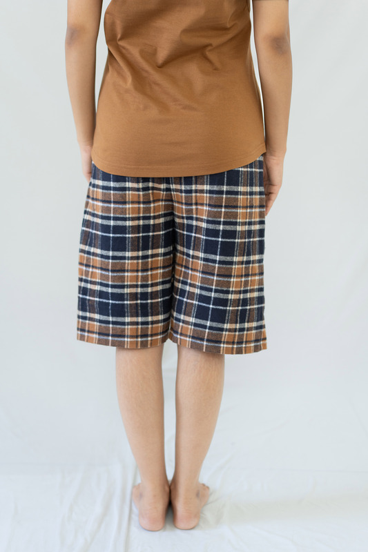 STAY IN - Camel Flannel Pyjama Shorts