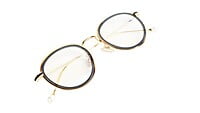 Round Medium Spectacle Frame For Girls&Women. Black &Gold Frame