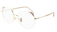 Girls & Women Round Medium Spectacle Frame. Pink & Gold Frame