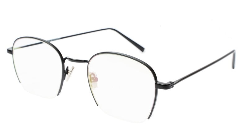 Unisex Medium Half Rim Round Spectacle Frame. Black Frame Unisex Medium Half Rim Round Spectacle Frame. Black Frame