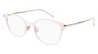 Girls & Women Round Medium Spectacle Frame. Pink & Silver Frame