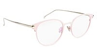 Girls & Women Round Medium Spectacle Frame. Pink & Silver Frame