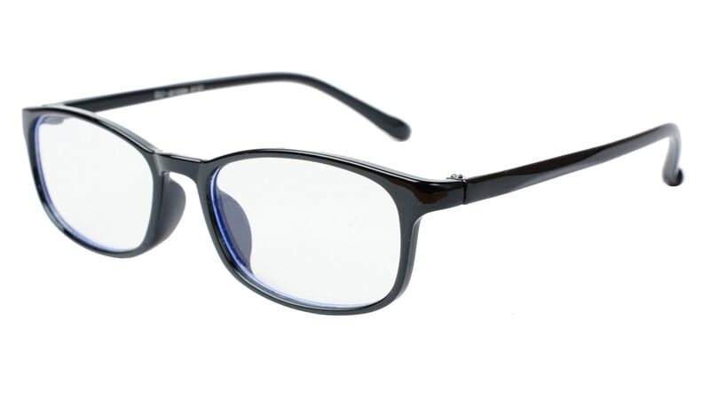 Unisex Rectangular Spectacle Frame For Kids. Glossy Black Frame. Age-(10-15)Year