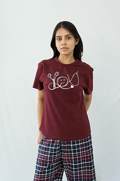 STAY IN- Maroon Tee
