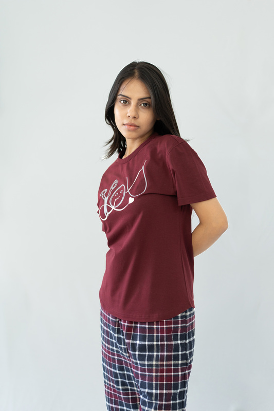 STAY IN- Maroon Tee