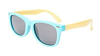 Unisex Kids Square Flexible Sunglasses. Blue Frame. Age-(8-13)Years