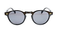 Unisex Small Round Sunglasses. Black Frame.