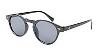 Unisex Small Round Sunglasses. Black Frame.