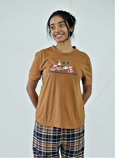 STAY IN- Camel Tee