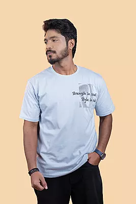 Men's Relaxed T-Shirt - Lite Blue