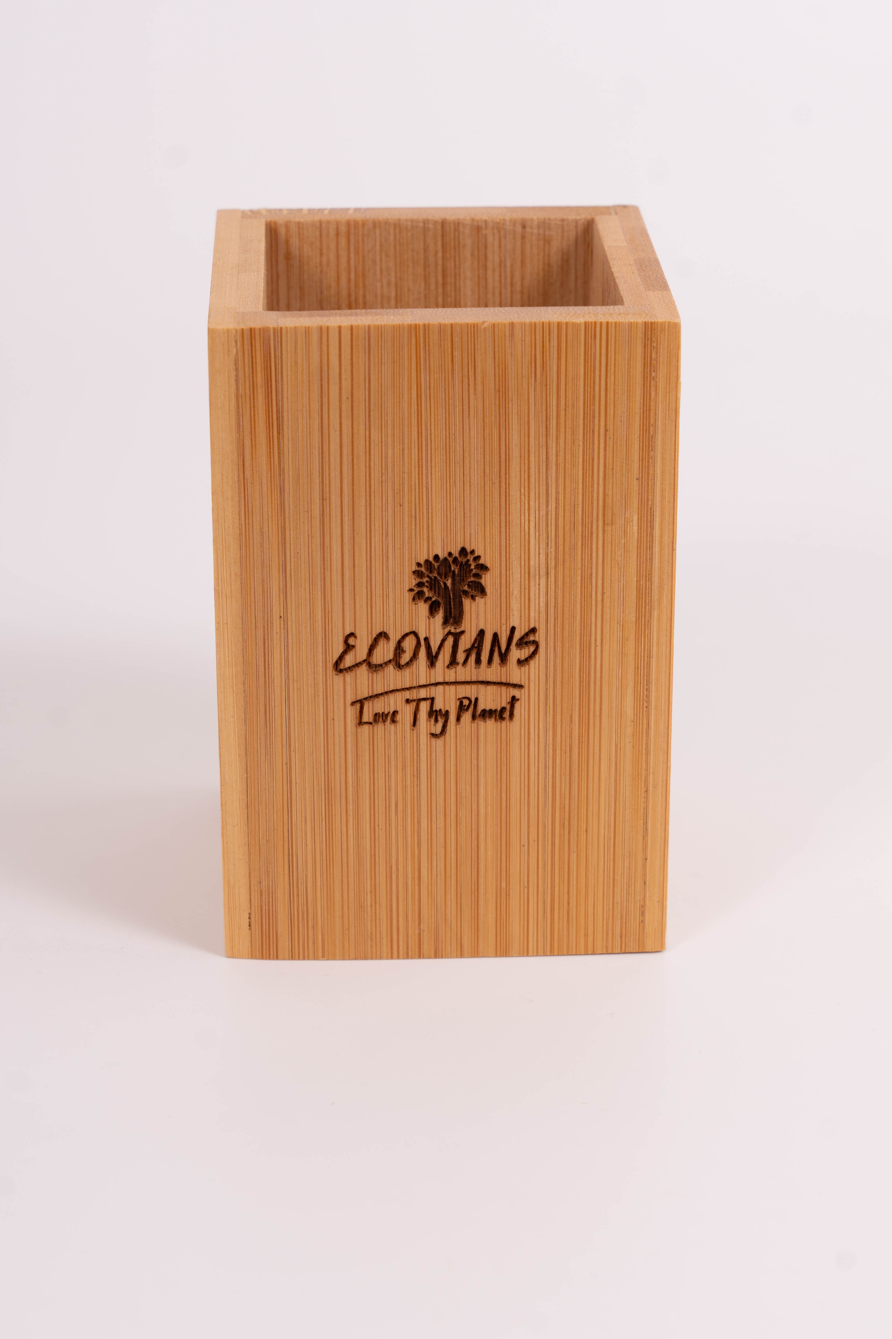 Bamboo Pen Stand/ Holder | For Office Study Table Desk | Bathroom Accessory - Brush Stand |Ecofriendly | Naturally Compostable