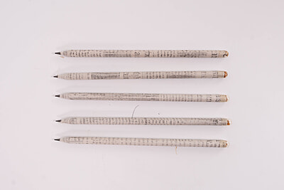 Recycled Newspaper Pencils Eco- Friendly Charcoal seed Pencil for Kids School Wood-free Pencils ( Loose)