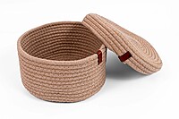 Cotton CORPORATE GIFT BASKET with Lid | Eco-Friendly, Stylish Storage Solution for Home and Office || Natural Cotton, Durable and Versatile