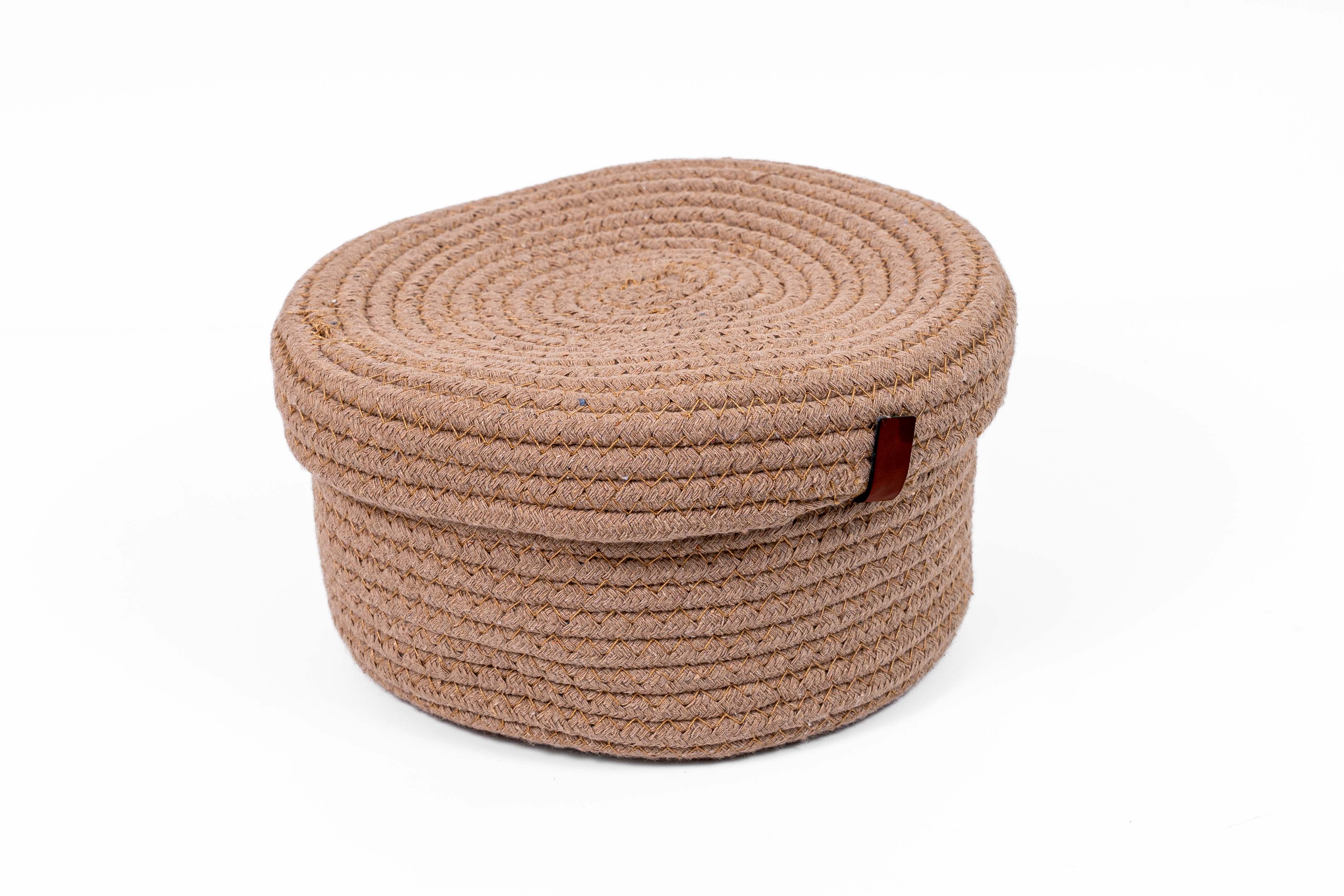 Cotton CORPORATE GIFT BASKET with Lid | Eco-Friendly, Stylish Storage Solution for Home and Office || Natural Cotton, Durable and Versatile