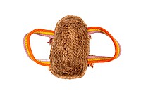 SMALL Cotton  hamper basket with handles