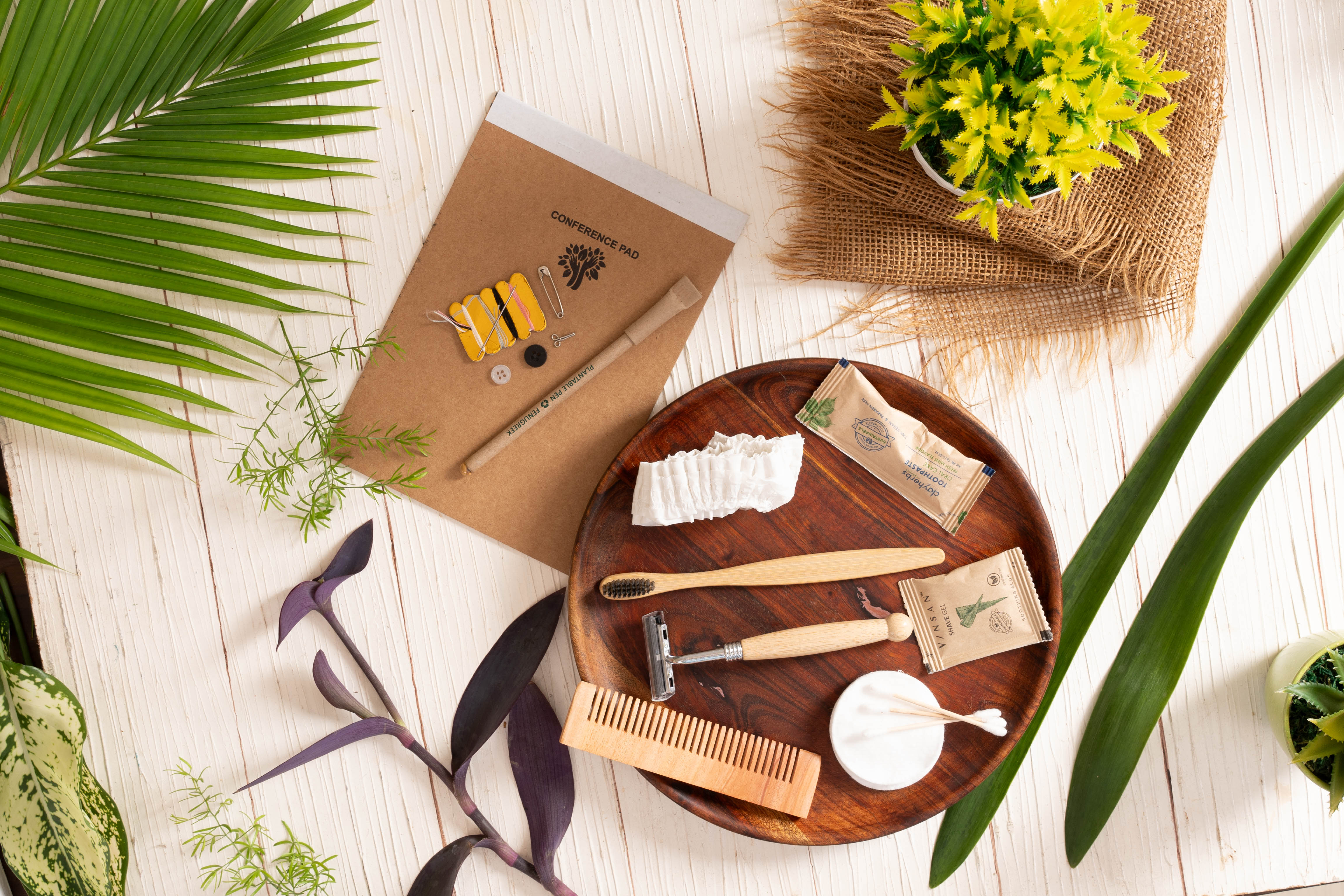 HM- Premium - ( Dental Kit, Shaving Kit , Neem Comb , Shower Cap , Notepad with Pen , Vanity Kit & Sewing Kit ) HM- Premium - ( Dental Kit, Shaving Kit , Neem Comb , Shower Cap , Notepad with Pen , Vanity Kit & Sewing Kit )