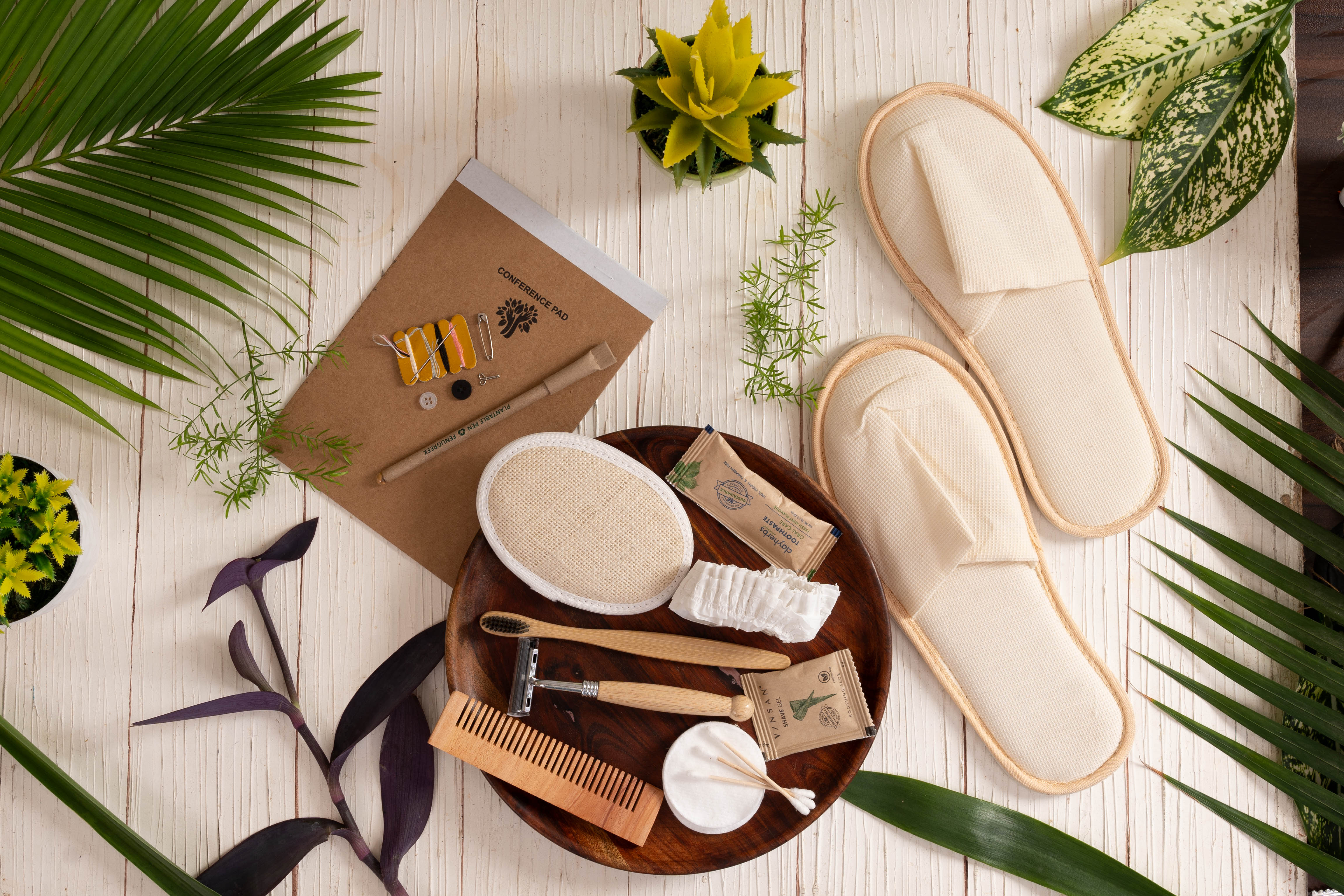 HM- Luxury - ( Dental Kit, Shaving Kit , Neem Comb , Shower Cap , Notepad with Pen ,Vanity Kit, Sewing Kit, Room Slippers , Jute Loofah) HM- Luxury - ( Dental Kit, Shaving Kit , Neem Comb , Shower Cap , Notepad with Pen ,Vanity Kit, Sewing Kit, Room Slippers , Jute Loofah)