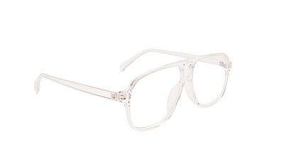 Soigné Unisex Aviator Spectacle Frame. Transparent Frame