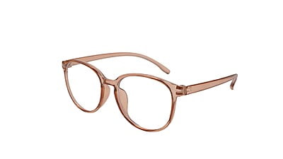 Soigné Unisex Large Round Spectacle Frame. See Through Brown Soigné Unisex Large Round Spectacle Frame. See Through Brown