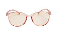 Soigné Female Round Large Spectacle Frame. See Through Pink Soigné Female Round Large Spectacle Frame. See Through Pink
