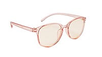 Soigné Female Round Large Spectacle Frame. See Through Pink Soigné Female Round Large Spectacle Frame. See Through Pink