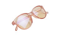 Soigné Female Round Large Spectacle Frame. See Through Pink Soigné Female Round Large Spectacle Frame. See Through Pink