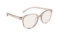 Soigné Unisex Large Round Spectacle Frame. See Through Grey