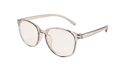 Soigné Unisex Large Round Spectacle Frame. See Through Grey Soigné Unisex Large Round Spectacle Frame. See Through Grey