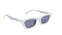 Soigné Female Large CatEye Sunglasses. White Rim