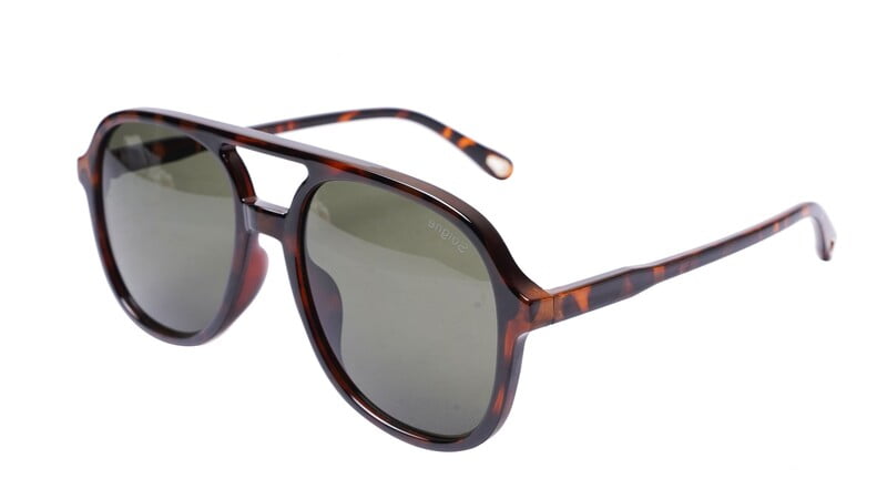 Soigné Unisex Aviator Sunglasses.Matte Leopard Print