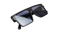 Soigné Boys & Men Oversized Square Sunglasses. Black
