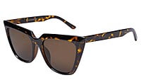 Soigné Female Oversized Cat Eye Sunglasses. Tortoise Print