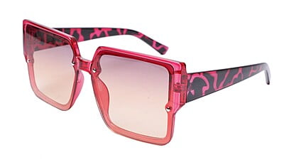 Soigné Female Oversized Square Sunglasses.Red Rim Soigné Female Oversized Square Sunglasses.Red Rim