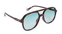 Soigné Unisex Aviator Sunglasses.Glossy Leopard Print