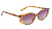 Soigné Female Large Cateye Sunglasses.Leopard Print