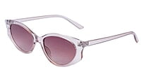 Soigné Female Large Cateye Sunglasses.Transparent Frame with black color string
