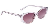 Soigné Female Large Cateye Sunglasses.Transparent Frame