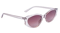Soigné Female Large Cateye Sunglasses.Transparent Frame with black color string
