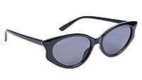 Soigné Female Large Cateye Sunglasses.Glossy Black