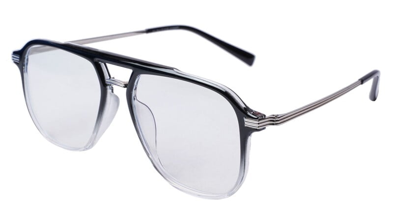 Soigné Unisex Large Aviator Spectacle. Black & Silver Soigné Unisex Large Aviator Spectacle. Black & Silver