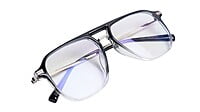 Soigné Unisex Large Aviator Spectacle. Black & Silver Soigné Unisex Large Aviator Spectacle. Black & Silver
