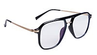 Soigné Unisex Large Aviator Spectacle. Black & Gold Soigné Unisex Large Aviator Spectacle. Black & Gold