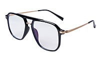 Soigné Unisex Large Aviator Spectacle. Black & Gold Soigné Unisex Large Aviator Spectacle. Black & Gold