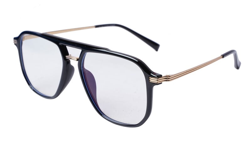 Soigné Unisex Large Aviator Spectacle. Black & Gold Soigné Unisex Large Aviator Spectacle. Black & Gold