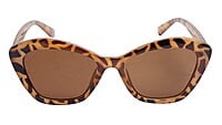 Soigné Female Oversized Cat Eye Sunglasses.Leopard Print Frame