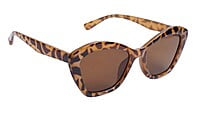 Soigné Female Oversized Cat Eye Sunglasses.Leopard Print Frame