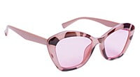 Soigné Female Oversized Cat Eye Sunglasses.Pink&Brown Rim Soigné Female Oversized Cat Eye Sunglasses.Pink&Brown Rim